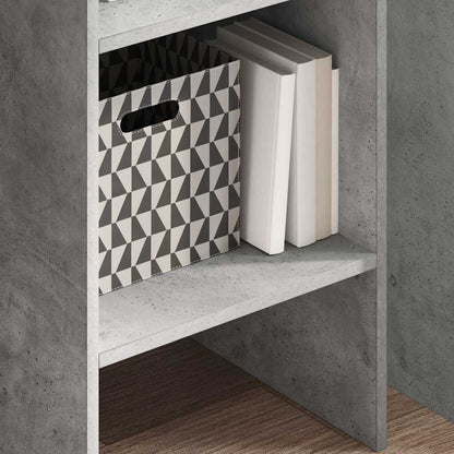 803402 vidaXL Book Cabinet Concrete Grey 40x35x180 cm Engineered Wood