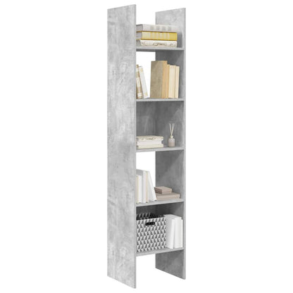 803402 vidaXL Book Cabinet Concrete Grey 40x35x180 cm Engineered Wood