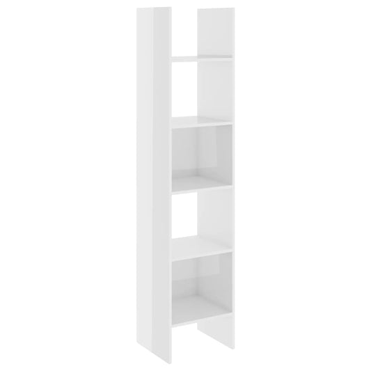 vidaXL Book Cabinet High Gloss White 40x35x180 cm Engineered Wood
