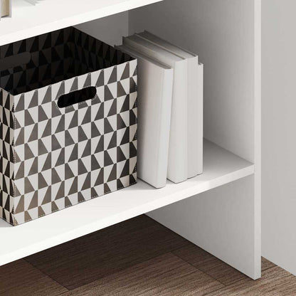 803407 vidaXL Book Cabinet White 60x35x180 cm Engineered Wood