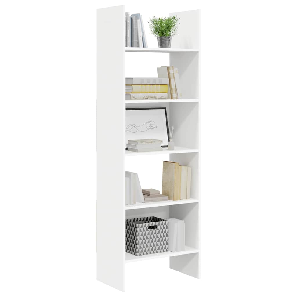 803407 vidaXL Book Cabinet White 60x35x180 cm Engineered Wood