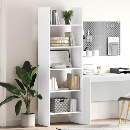 803407 vidaXL Book Cabinet White 60x35x180 cm Engineered Wood