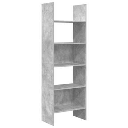 vidaXL Book Cabinet Concrete Grey 60x35x180 cm Engineered Wood