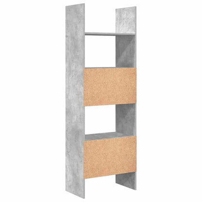vidaXL Book Cabinet Concrete Grey 60x35x180 cm Engineered Wood