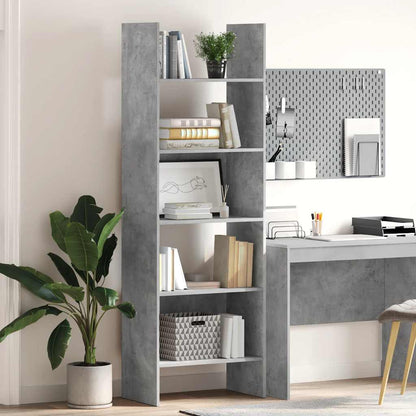 vidaXL Book Cabinet Concrete Grey 60x35x180 cm Engineered Wood