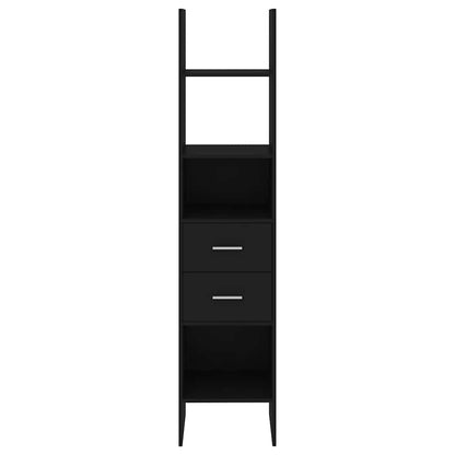 803417 vidaXL Book Cabinet Black 40x35x180 cm Engineered Wood