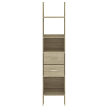vidaXL Book Cabinet Sonoma Oak 40x35x180 cm Engineered Wood