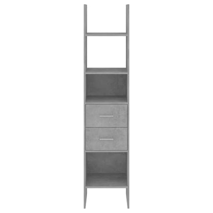vidaXL Book Cabinet Concrete Grey 40x35x180 cm Engineered Wood