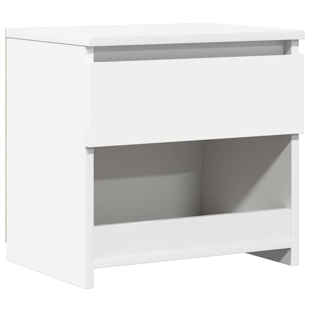 803443 vidaXL Bedside Cabinet White 40x30x39 cm Engineered Wood