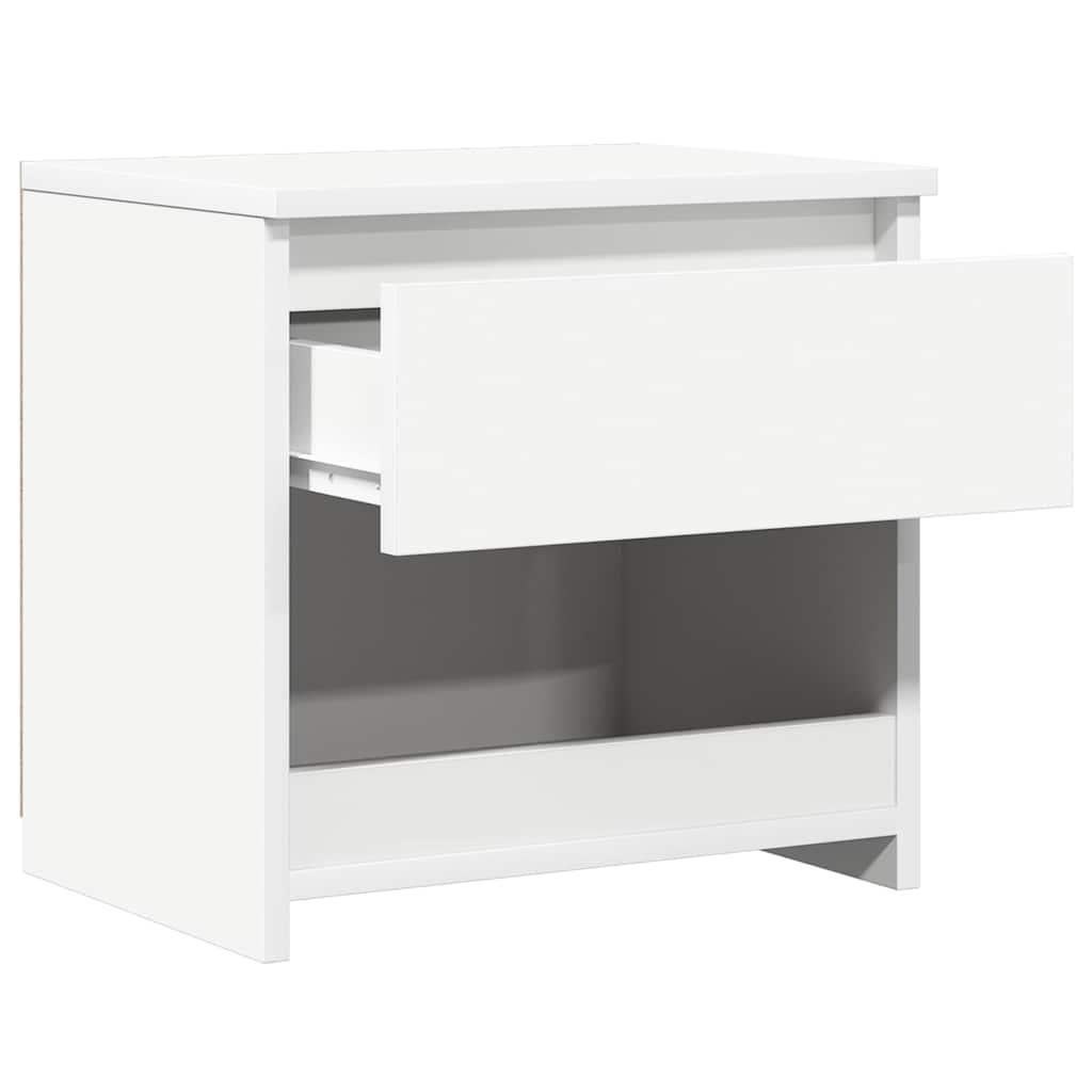 803443 vidaXL Bedside Cabinet White 40x30x39 cm Engineered Wood