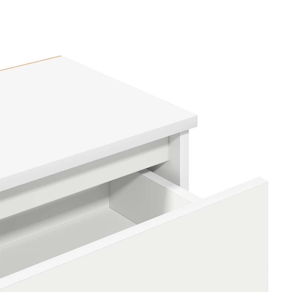803443 vidaXL Bedside Cabinet White 40x30x39 cm Engineered Wood
