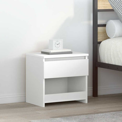 803443 vidaXL Bedside Cabinet White 40x30x39 cm Engineered Wood