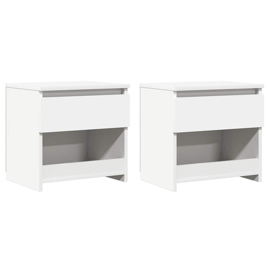 vidaXL Bedside Cabinets 2 pcs White 40x30x39 cm Engineered Wood