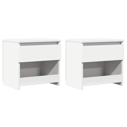 803444 vidaXL Bedside Cabinets 2 pcs White 40x30x39 cm Engineered Wood