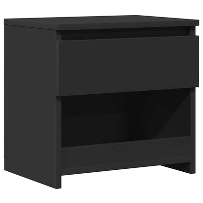 803445 vidaXL Bedside Cabinet Black 40x30x39 cm Engineered Wood