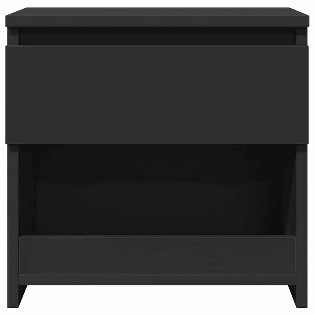 803445 vidaXL Bedside Cabinet Black 40x30x39 cm Engineered Wood