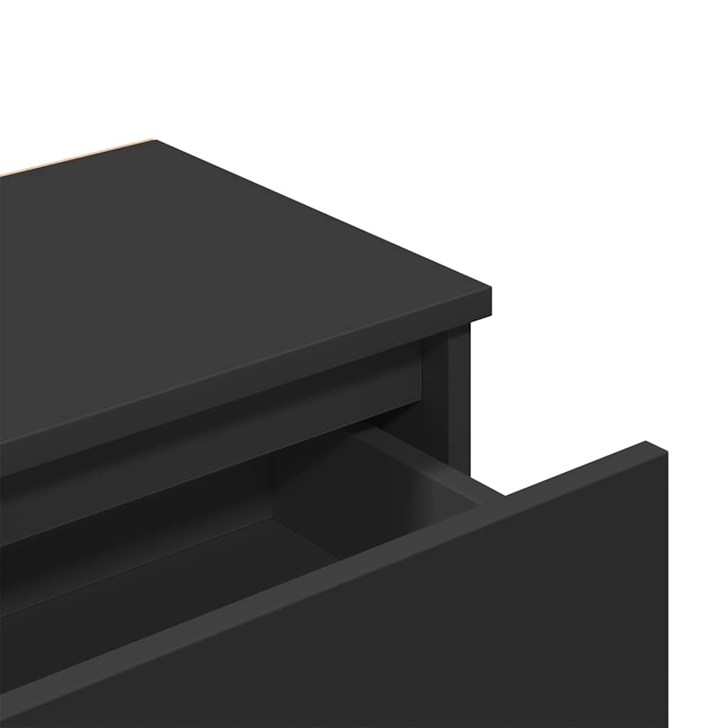 803445 vidaXL Bedside Cabinet Black 40x30x39 cm Engineered Wood
