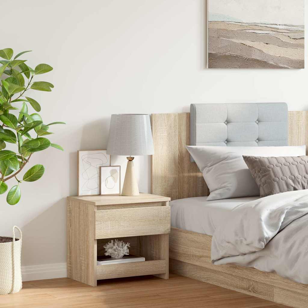 803449 vidaXL Bedside Cabinet Sonoma Oak 40x30x39 cm Engineered Wood