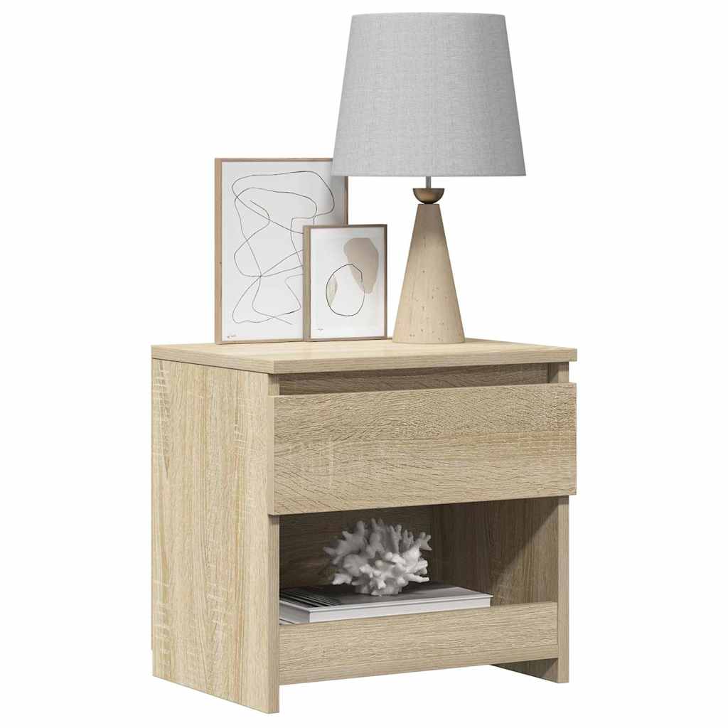 803449 vidaXL Bedside Cabinet Sonoma Oak 40x30x39 cm Engineered Wood