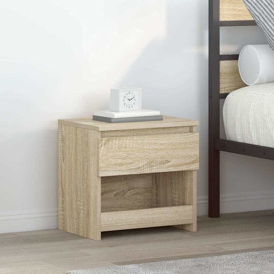 803449 vidaXL Bedside Cabinet Sonoma Oak 40x30x39 cm Engineered Wood