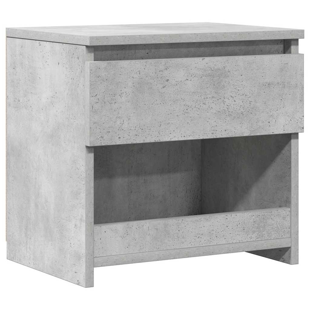 803451 vidaXL Bedside Cabinet Concrete Grey 40x30x39 cm Engineered Wood