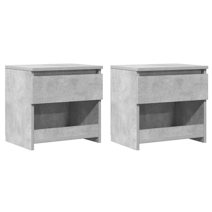 vidaXL Bedside Cabinets 2 pcs Concrete Grey 40x30x39cm Engineered Wood