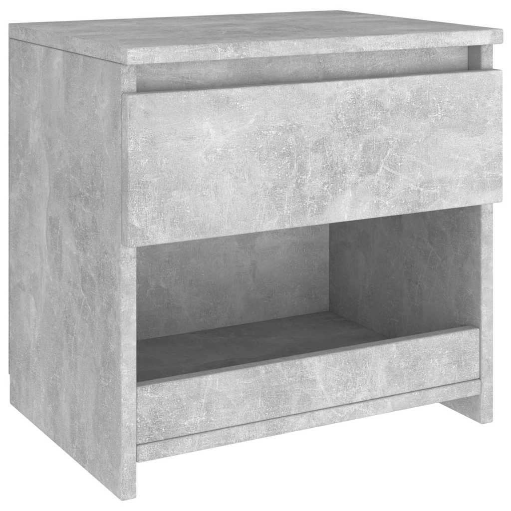vidaXL Bedside Cabinets 2 pcs Concrete Grey 40x30x39cm Engineered Wood