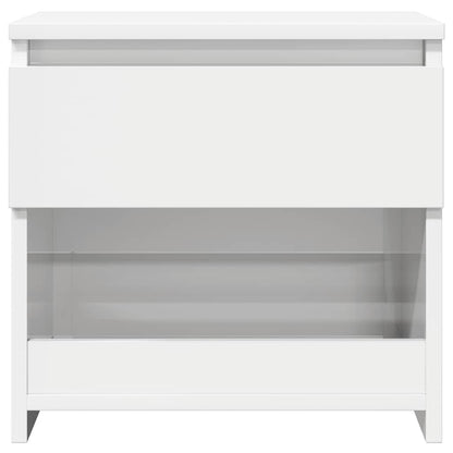 vidaXL Bedside Cabinet | High gloss white | Engineered wood | Medium