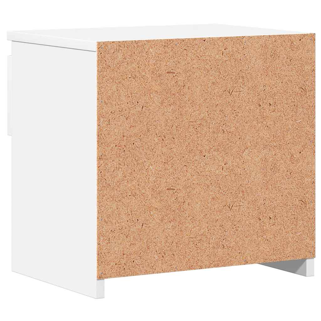 vidaXL Bedside Cabinet | High gloss white | Engineered wood | Medium