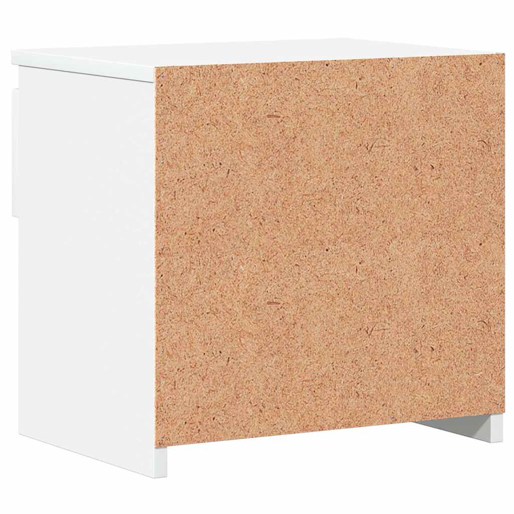 803455 vidaXL Bedside Cabinet High Gloss White 40x30x39 cm Engineered Wood