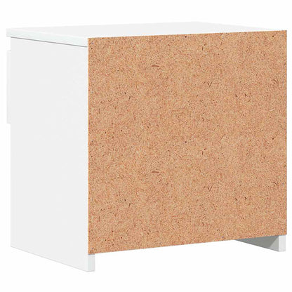 803455 vidaXL Bedside Cabinet High Gloss White 40x30x39 cm Engineered Wood