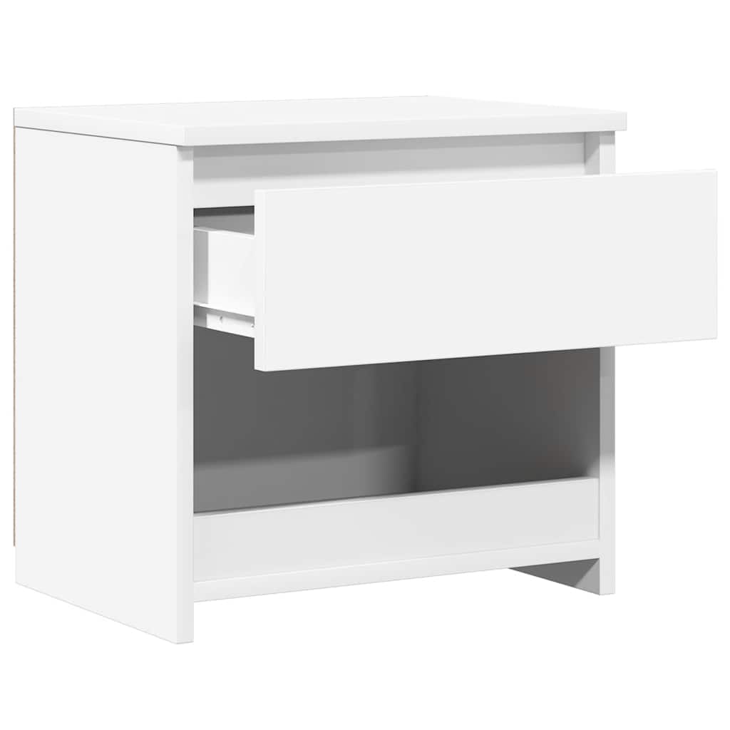 vidaXL Bedside Cabinet | High gloss white | Engineered wood | Medium