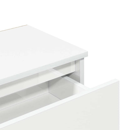 803455 vidaXL Bedside Cabinet High Gloss White 40x30x39 cm Engineered Wood