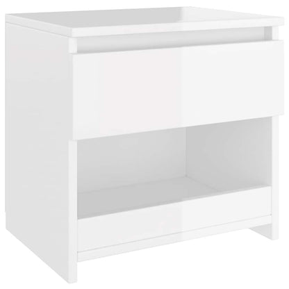 vidaXL Bedside Cabinets 2 pcs High Gloss White 40x30x39 cm