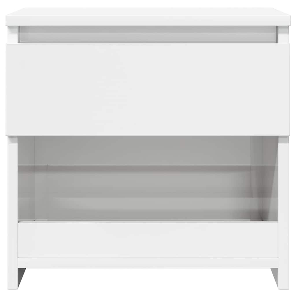 vidaXL Bedside Cabinets 2 pcs High Gloss White 40x30x39 cm