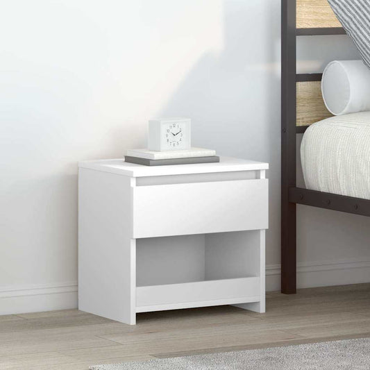 vidaXL Bedside Cabinets 2 pcs High Gloss White 40x30x39 cm