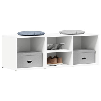 vidaXL Shoe Storage Bench White 102x35x35 cm Engineered Wood