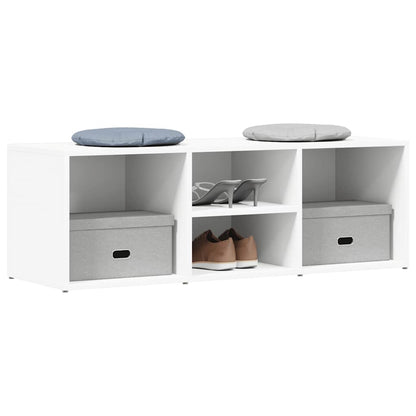 vidaXL Shoe Storage Bench White 102x35x35 cm Engineered Wood