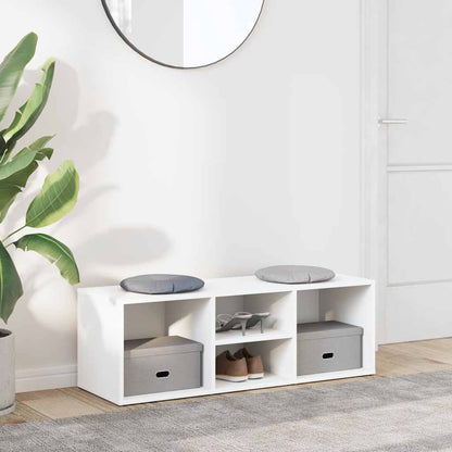 vidaXL Shoe Storage Bench White 102x35x35 cm Engineered Wood