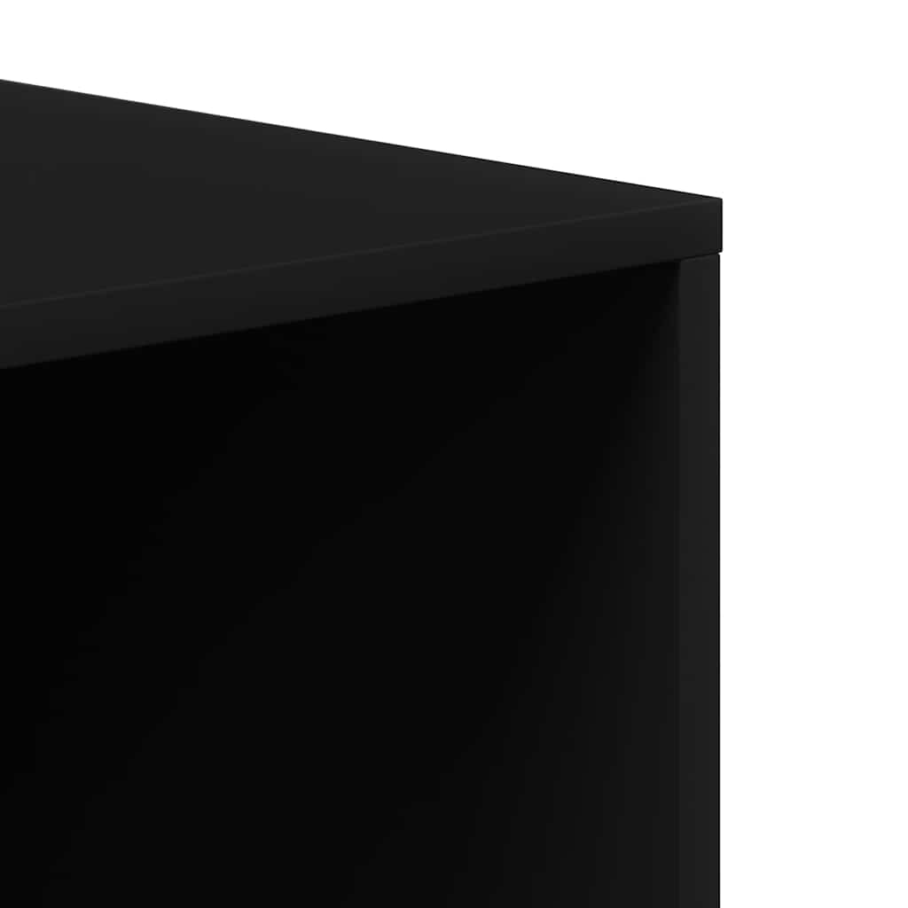 vidaXL Shoe Storage Bench | Black | Engineered Wood | Medium