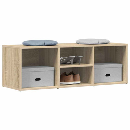 vidaXL Shoe Storage Bench Sonoma Oak 102x35x35 cm Engineered Wood