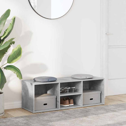 vidaXL Shoe Storage Bench Concrete Grey 102x35x35 cm Engineered Wood