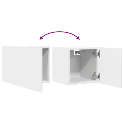 804481 vidaXL Wall Mounted TV Cabinet White 30,5x30x30 cm