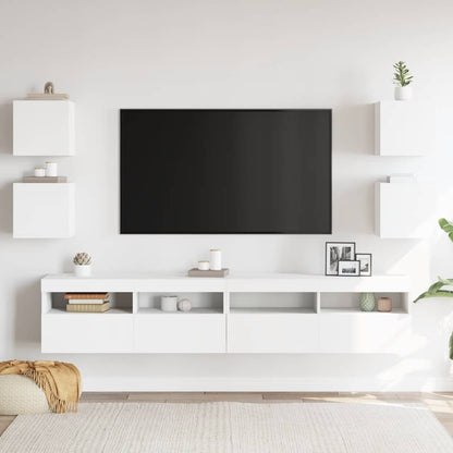 vidaXL Wall Mounted TV Cabinets 4 pcs White 30.5x30x30 cm
