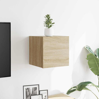 vidaXL Wall Mounted TV Cabinet Sonoma Oak 30.5x30x30 cm