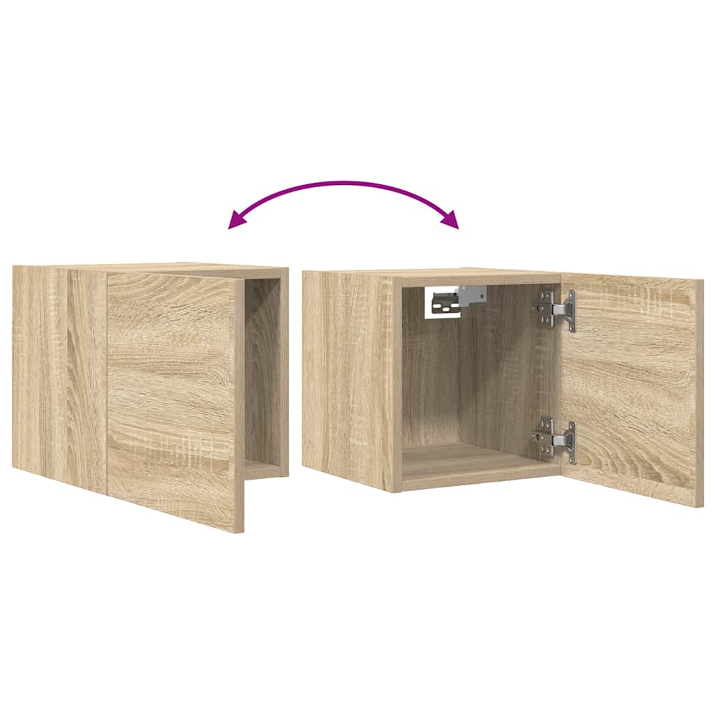vidaXL Wall Mounted TV Cabinet Sonoma Oak 30.5x30x30 cm