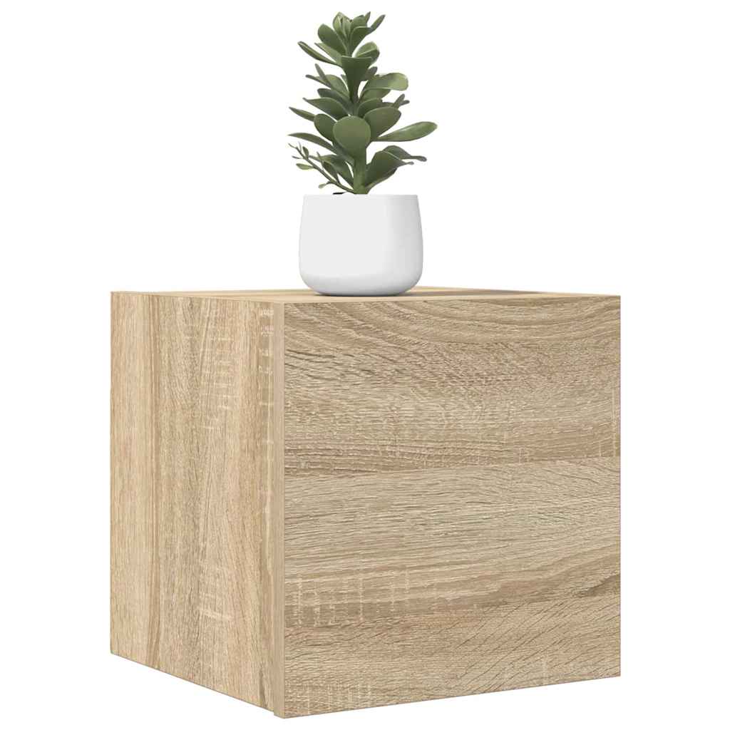 804490 vidaXL Wall Mounted TV Cabinet Sonoma Oak 30,5x30x30 cm