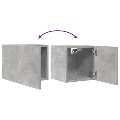 vidaXL Wall Mounted TV Cabinet Concrete Grey 30.5x30x30 cm