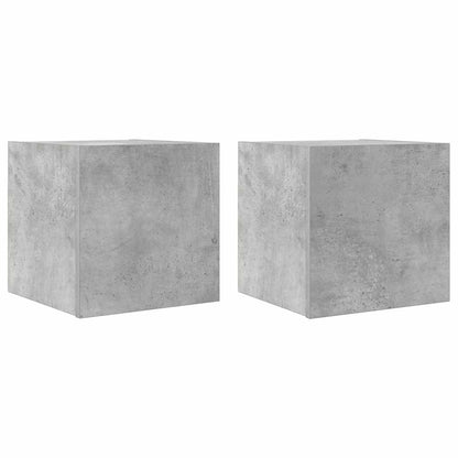 vidaXL Wall Mounted TV Cabinets 2 pcs Concrete Grey 30.5x30x30 cm