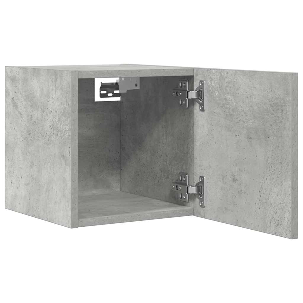 vidaXL Wall Mounted TV Cabinets 4 pcs Concrete Grey 30.5x30x30 cm